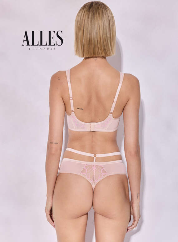 Glossy Iris Alles biustonosz bralette  beż/róż